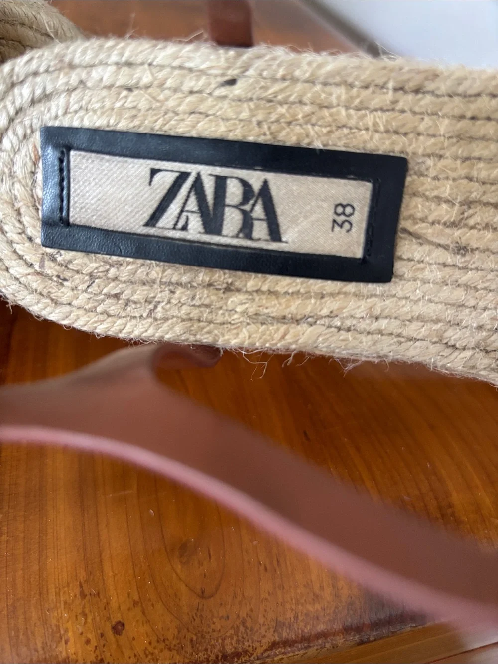 Zara Tan Leather Espadrille Platform Sandals